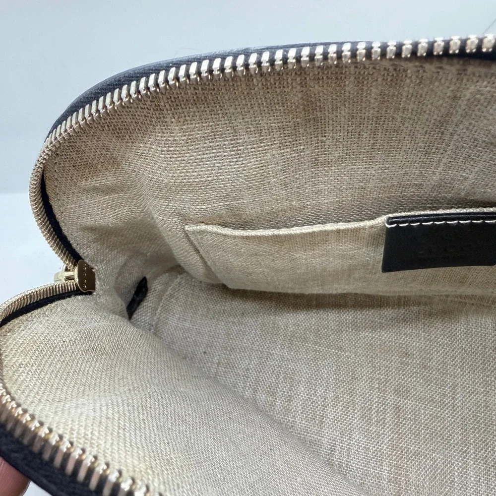 Gucci Microguccissima Mini Dome‎ Satchel Black Leather Crossbody Bag Handbag GG